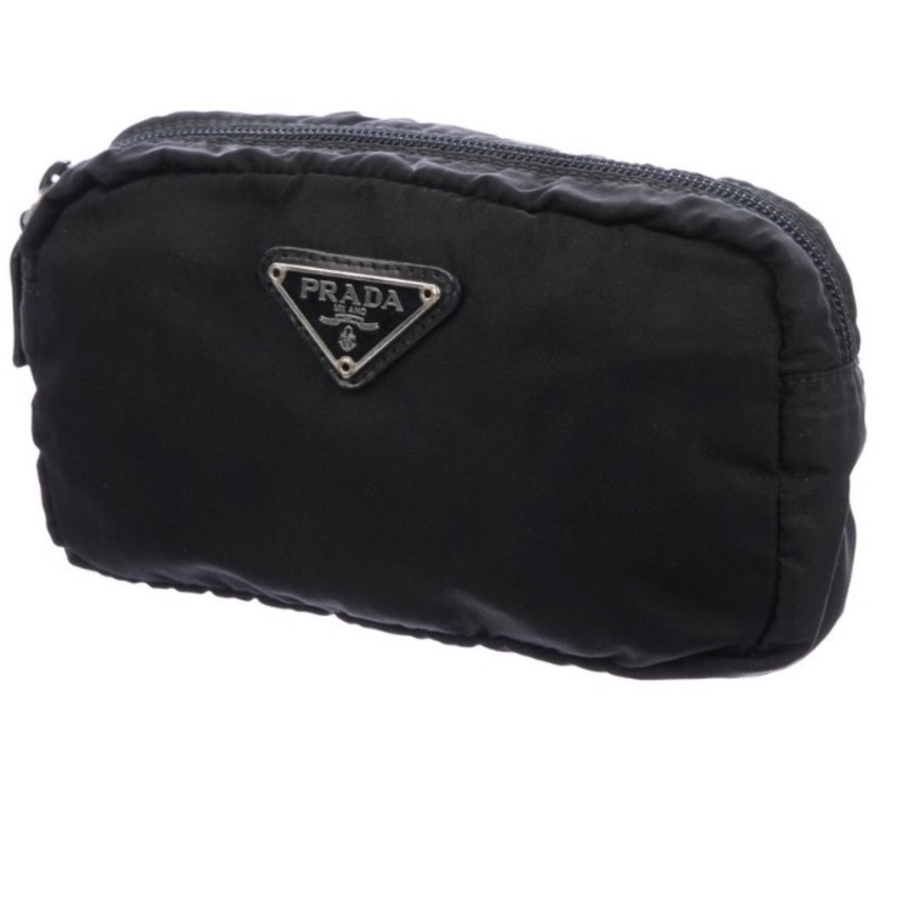💯% Authentic Prada Black Vela Cosmetic Pouch